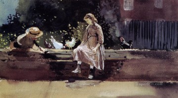 ファームヤード・ウォール・リアリズムの画家ウィンスロー・ホーマー Oil Paintings